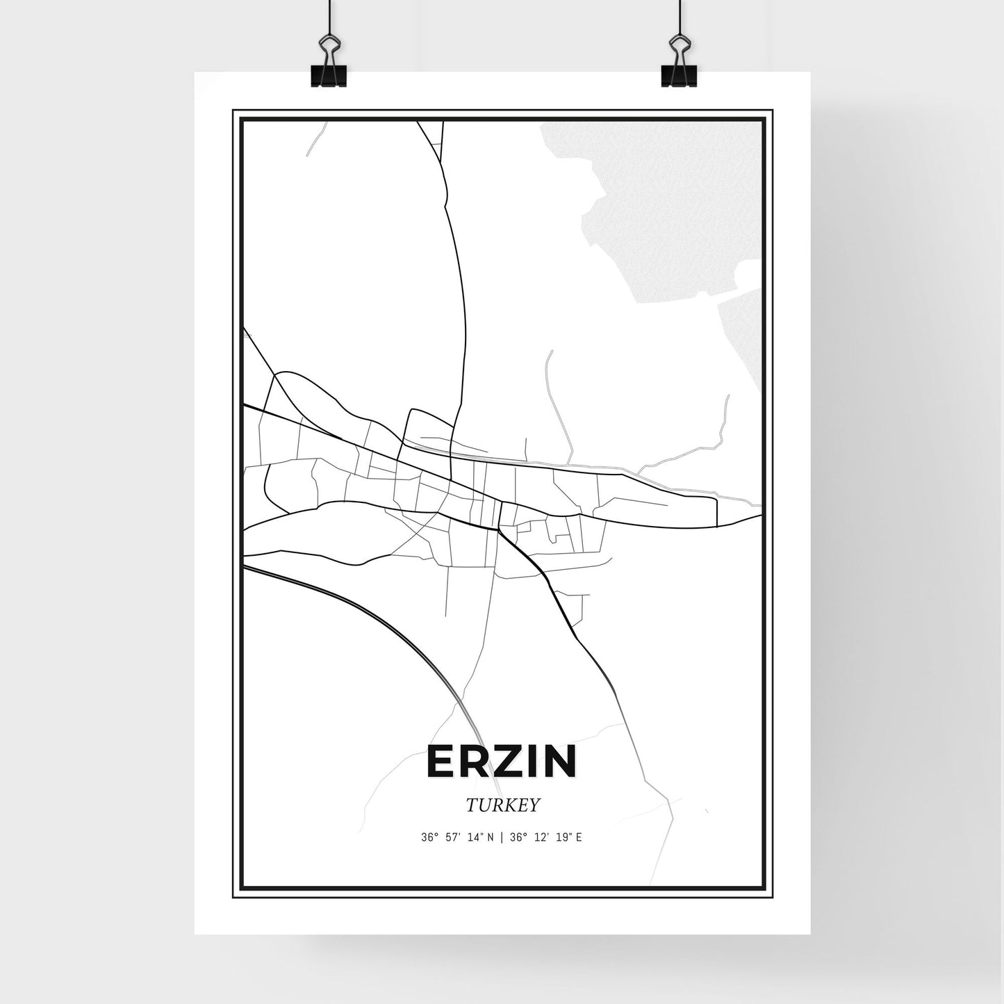 Erzin Turkey - Premium City Map Poster