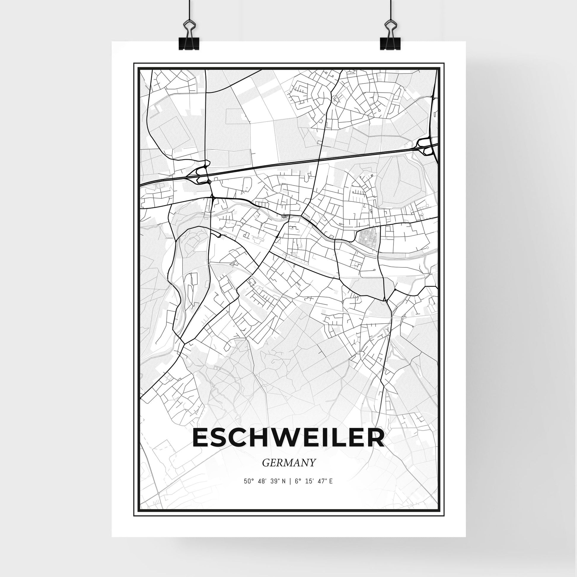 Eschweiler Germany - Premium City Map Poster