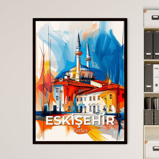 Vibrant Eski̇şehi̇r, Turkey - A Painting Of A Building With A Tower