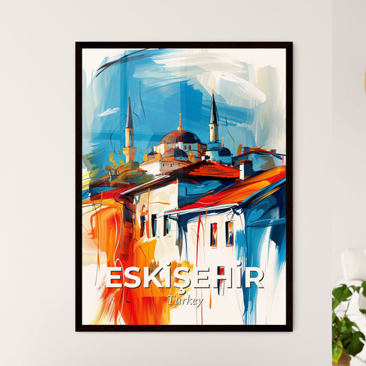 Vibrant Eski̇şehi̇r, Turkey - A Painting Of A Building With A Dome And Towers