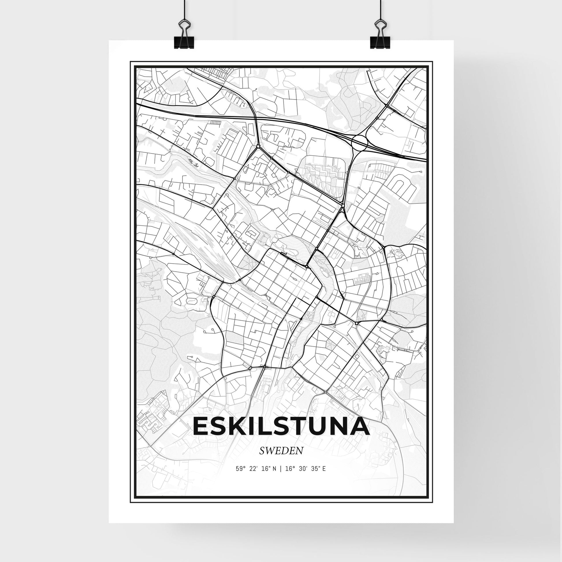 Eskilstuna Sweden - Premium City Map Poster