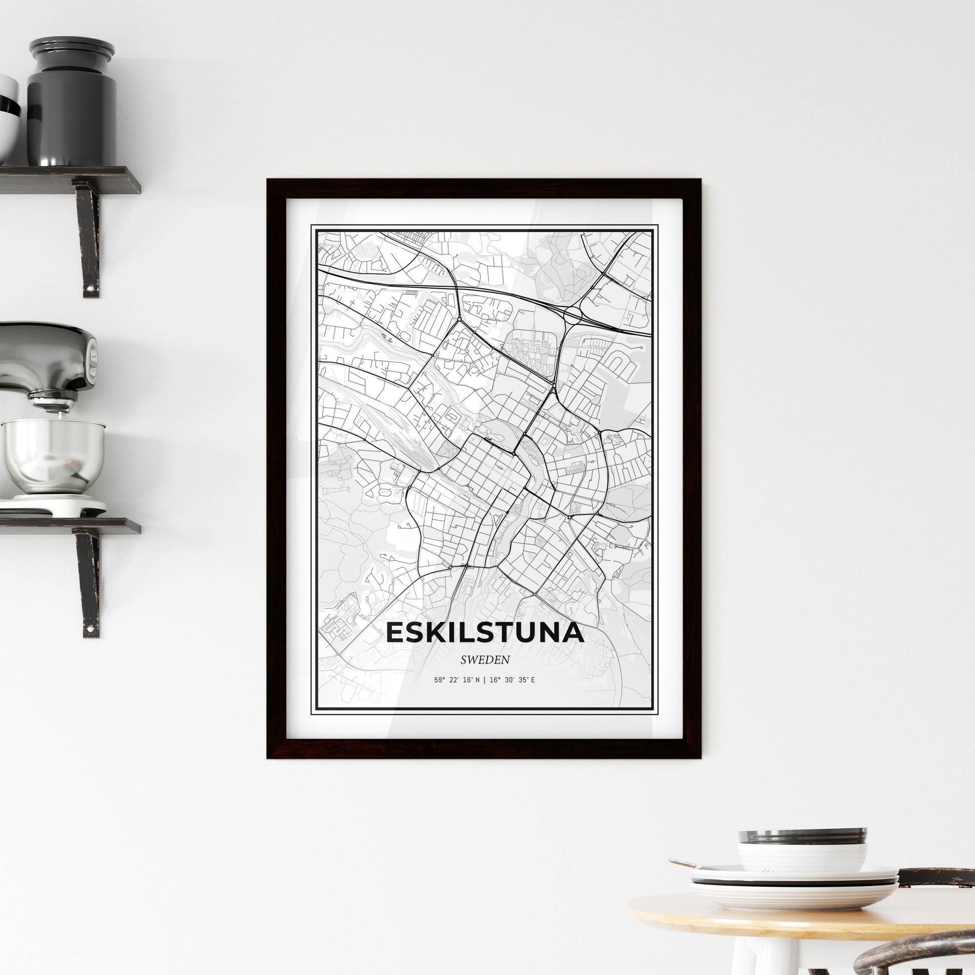 Eskilstuna Sweden - Minimal City Map