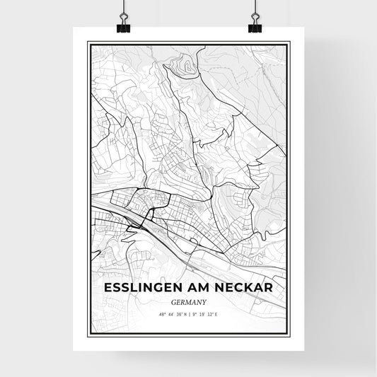 Esslingen am Neckar Germany - Premium City Map Poster