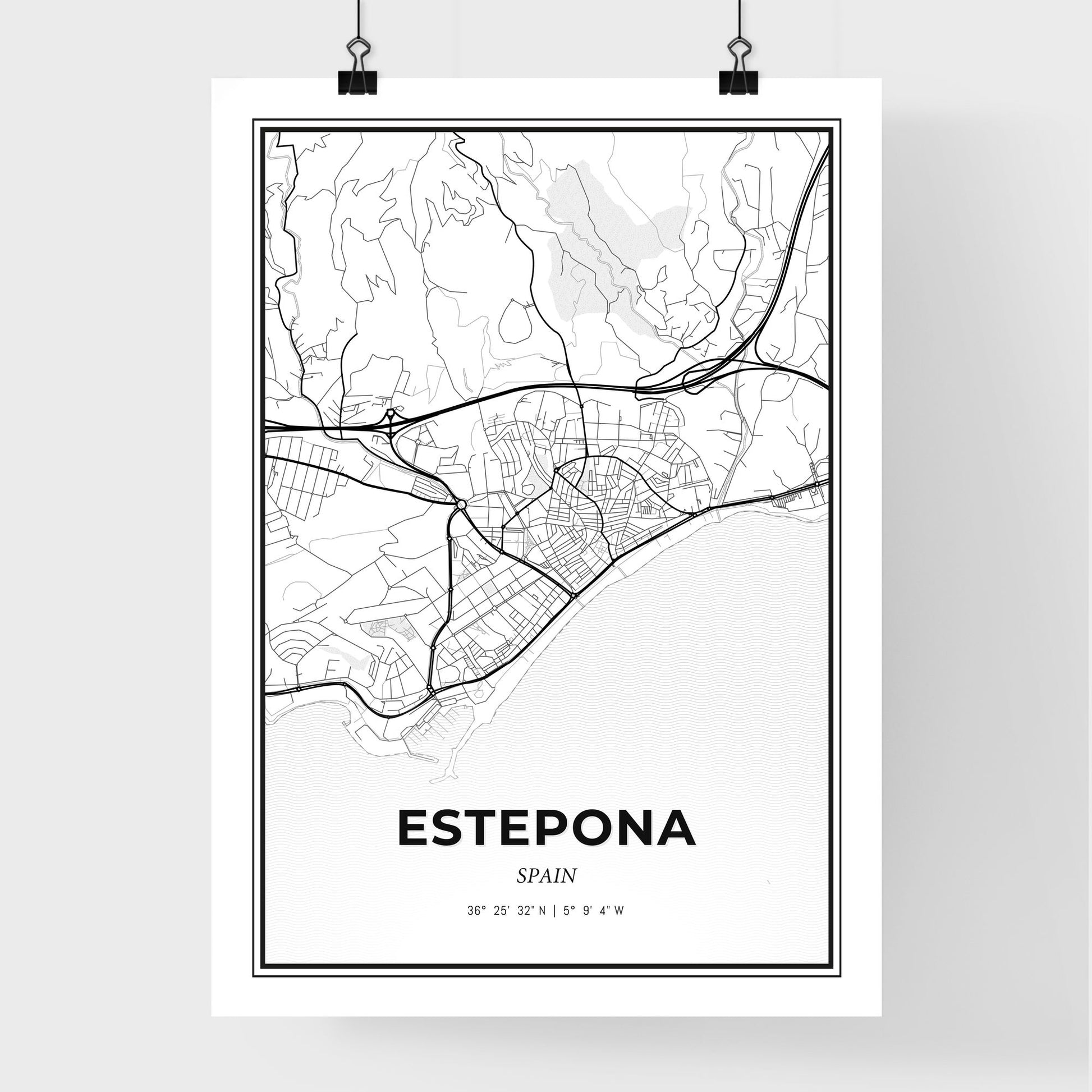 Estepona Spain - Premium City Map Poster