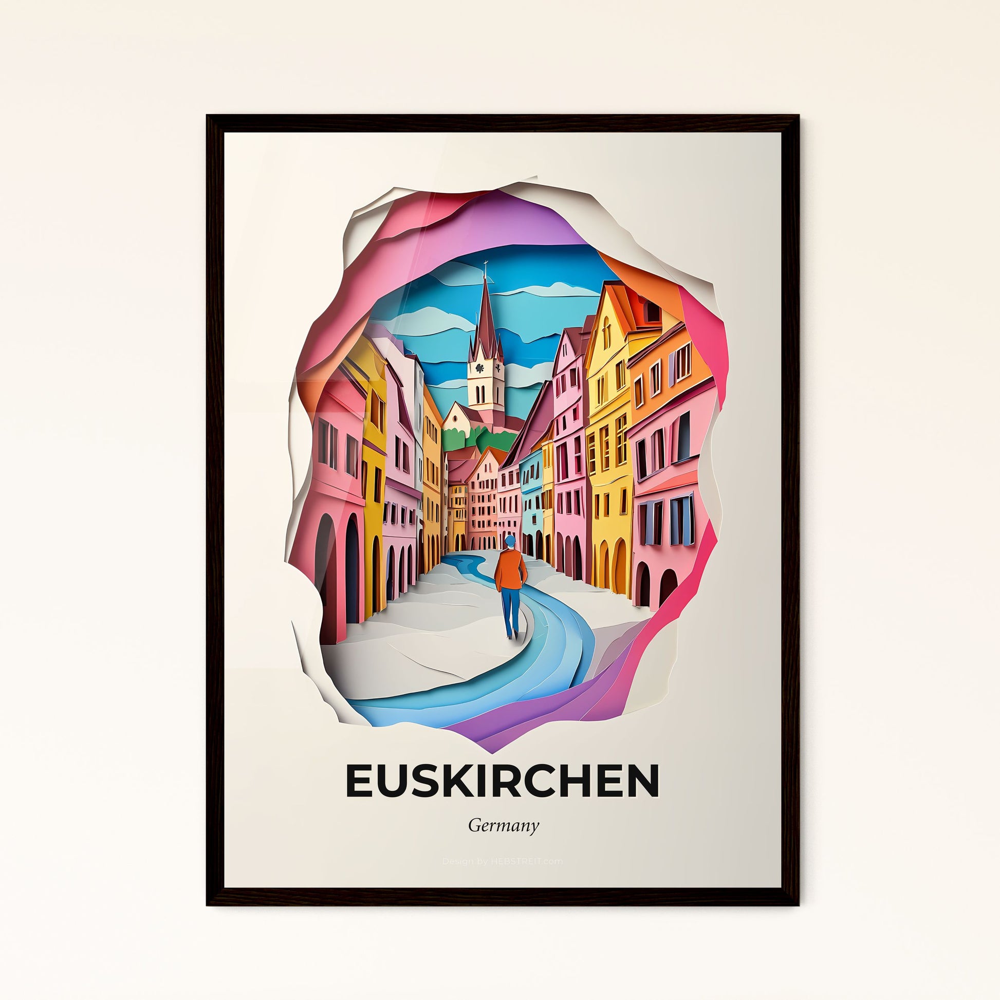 Vivid Euskirchen, Germany - a person walking down a street in a paper cut