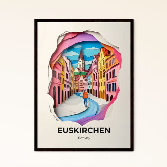 Vivid Euskirchen, Germany - a person walking down a street in a paper cut