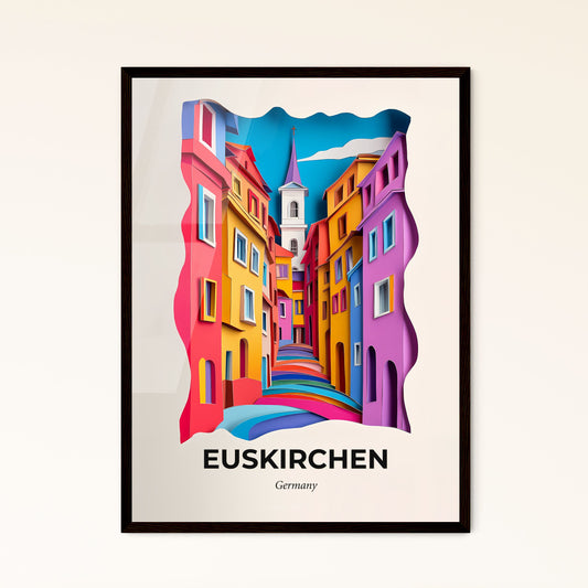 Vivid Euskirchen, Germany - a colorful city with a clock tower in the background