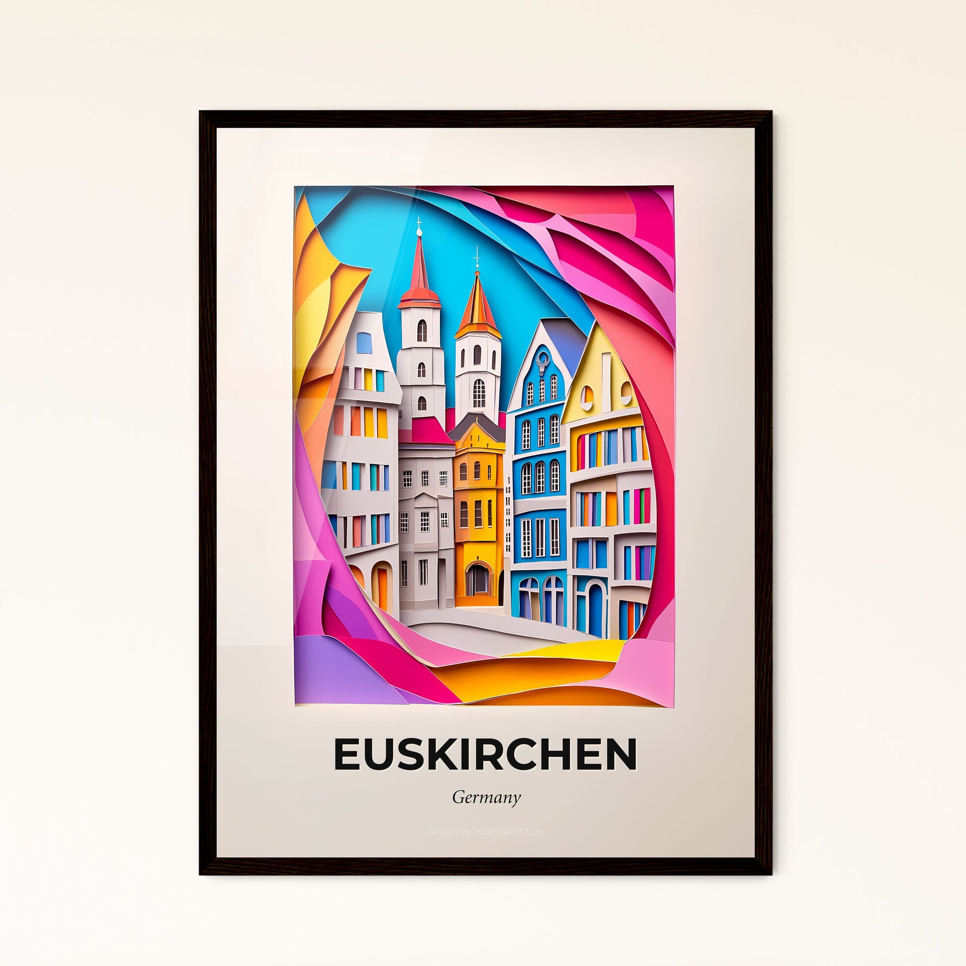 Vivid Euskirchen, Germany - a city with a clock tower