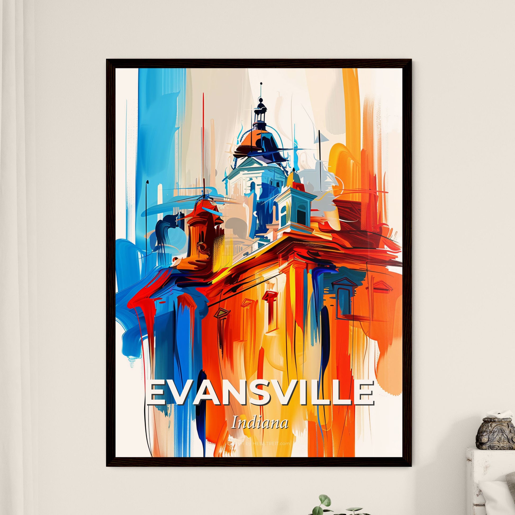 Vibrant Evansville, Indiana - A Painting Of A Building