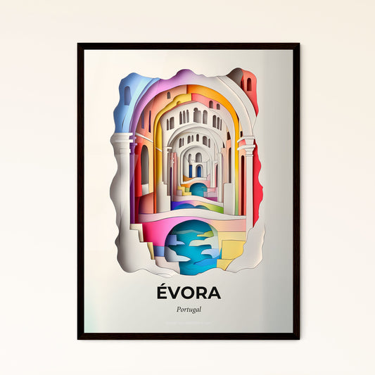 Vivid Évora, Portugal, Papercut Print