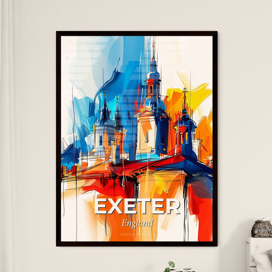 Vibrant Exeter, England - A Painting Of A Building