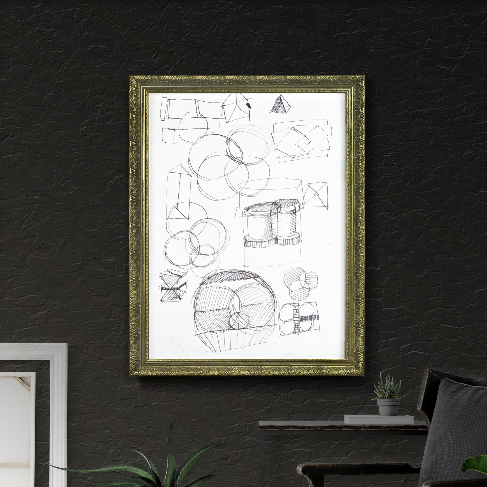 Exploring Geometric Harmony: A Study in Shapes and Shadows