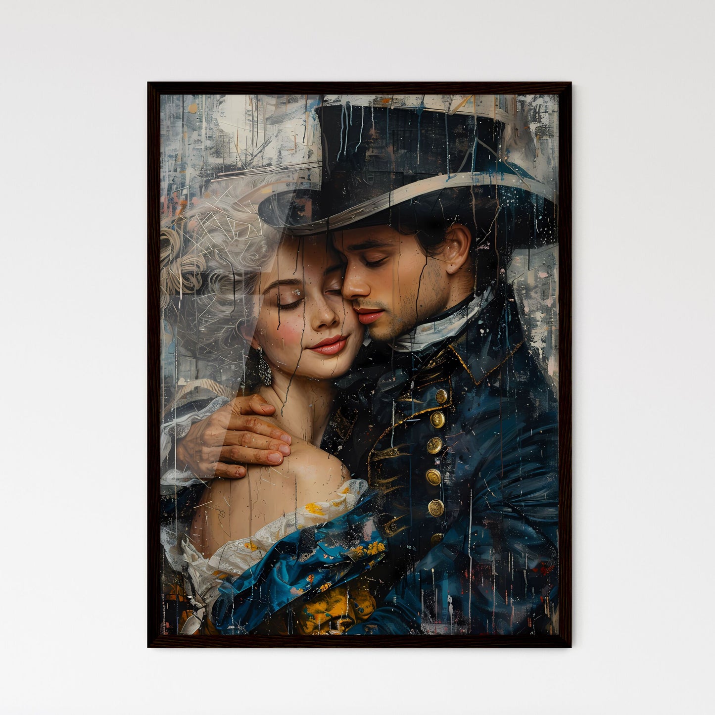 Expressionist Painting of Marie Antoinette a - Framed Art Print