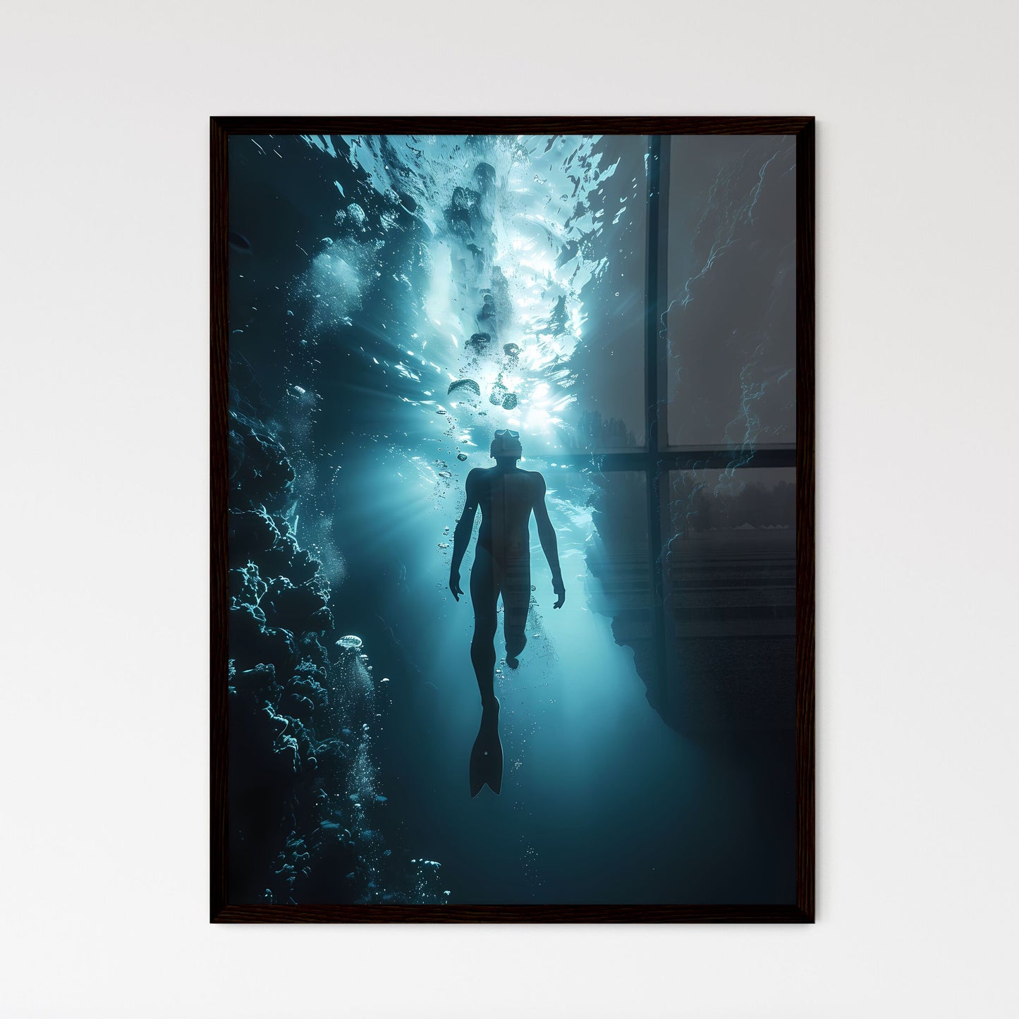 Artistic Underwater Explorati Wall Art