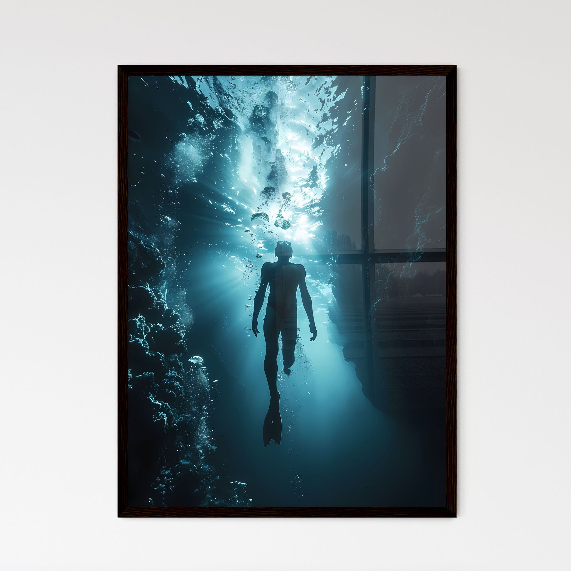 Artistic Underwater Explorati Wall Art