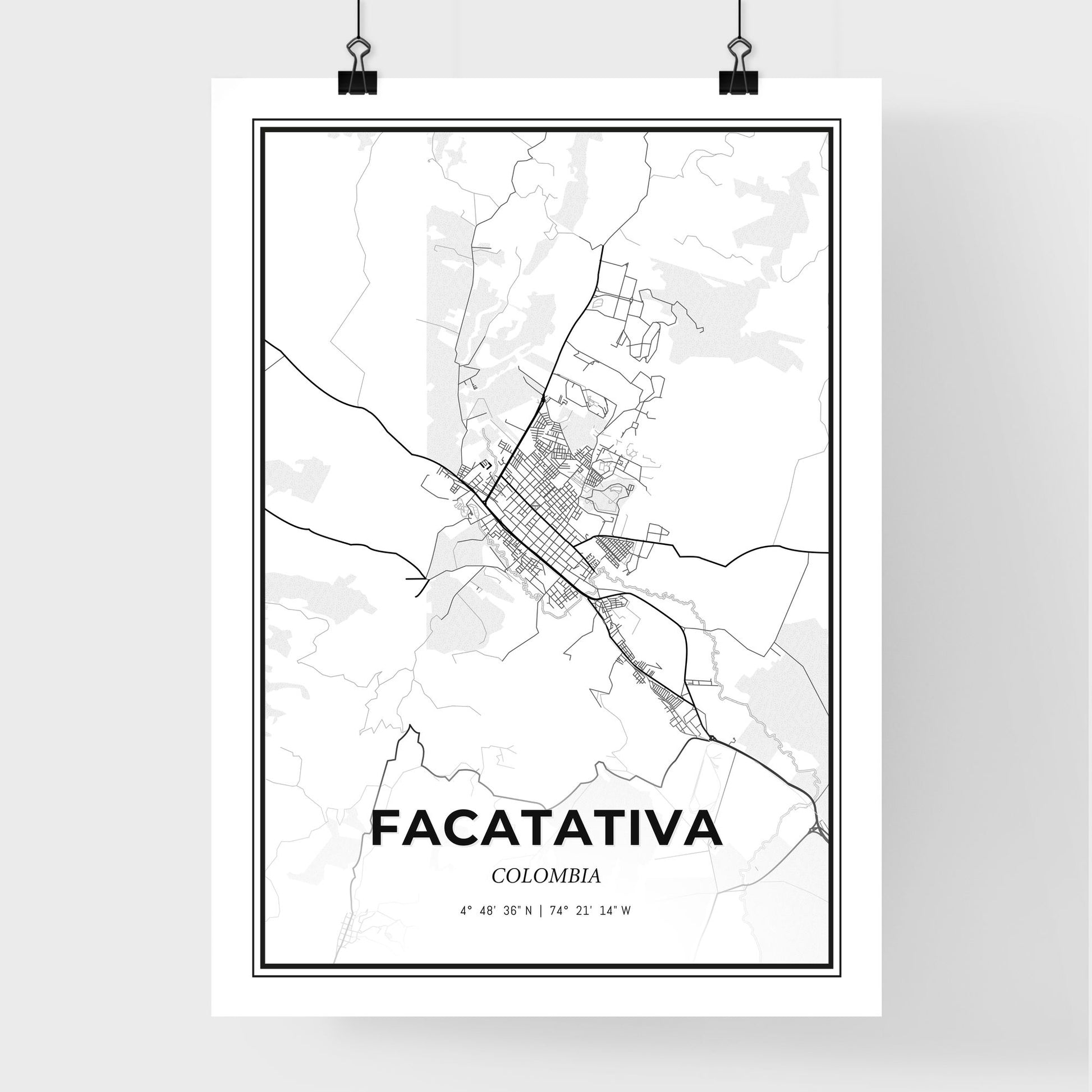 Facatativa Colombia - Premium City Map Poster