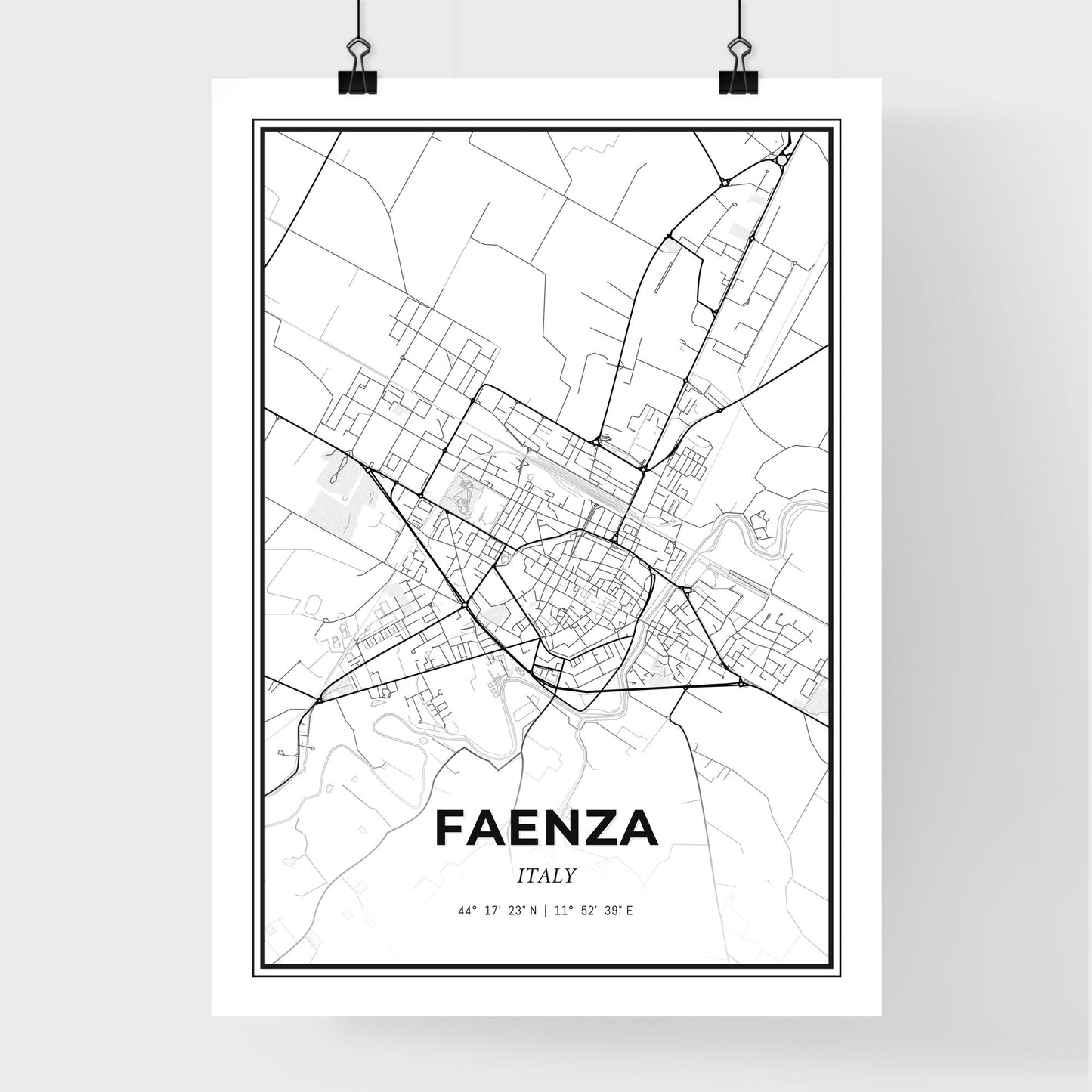 Faenza Italy - Premium City Map Poster