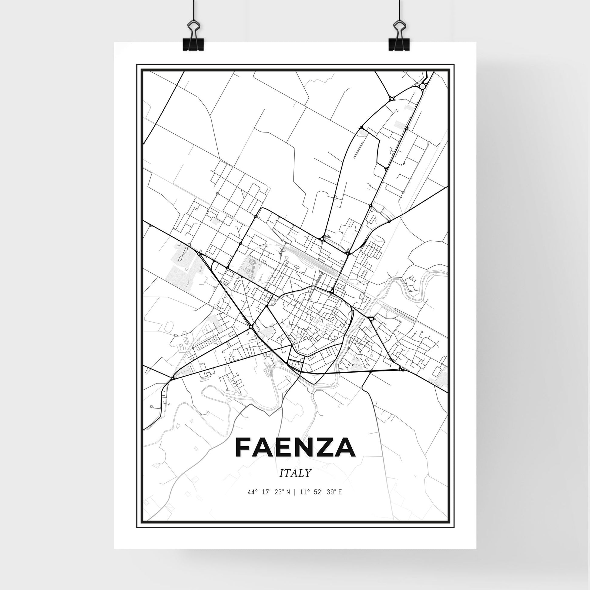 Faenza Italy - Premium City Map Poster