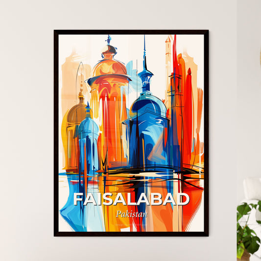 Vibrant Faisalabad, Pakistan - A Colorful Painting Of A Building