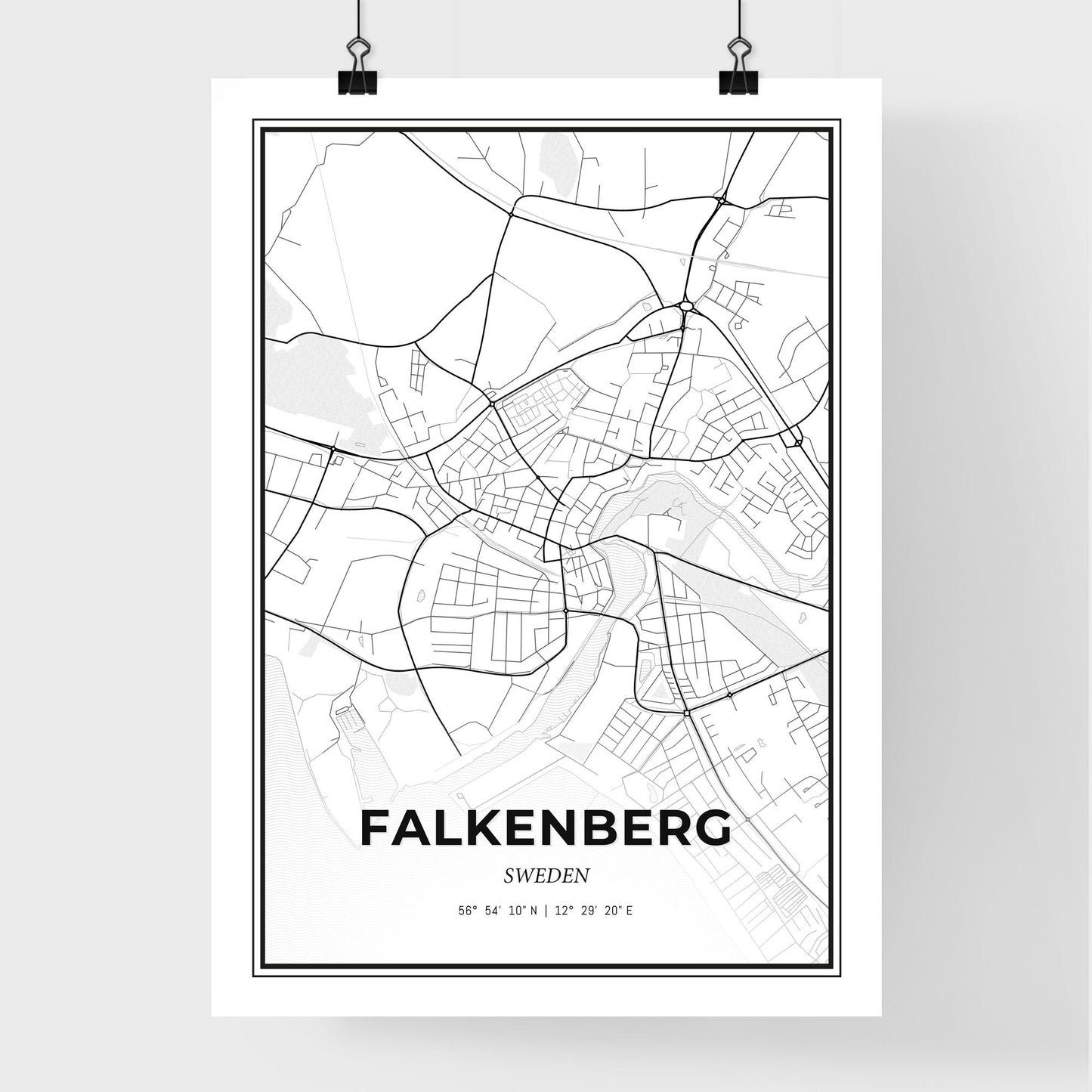 Falkenberg Sweden - Premium City Map Poster