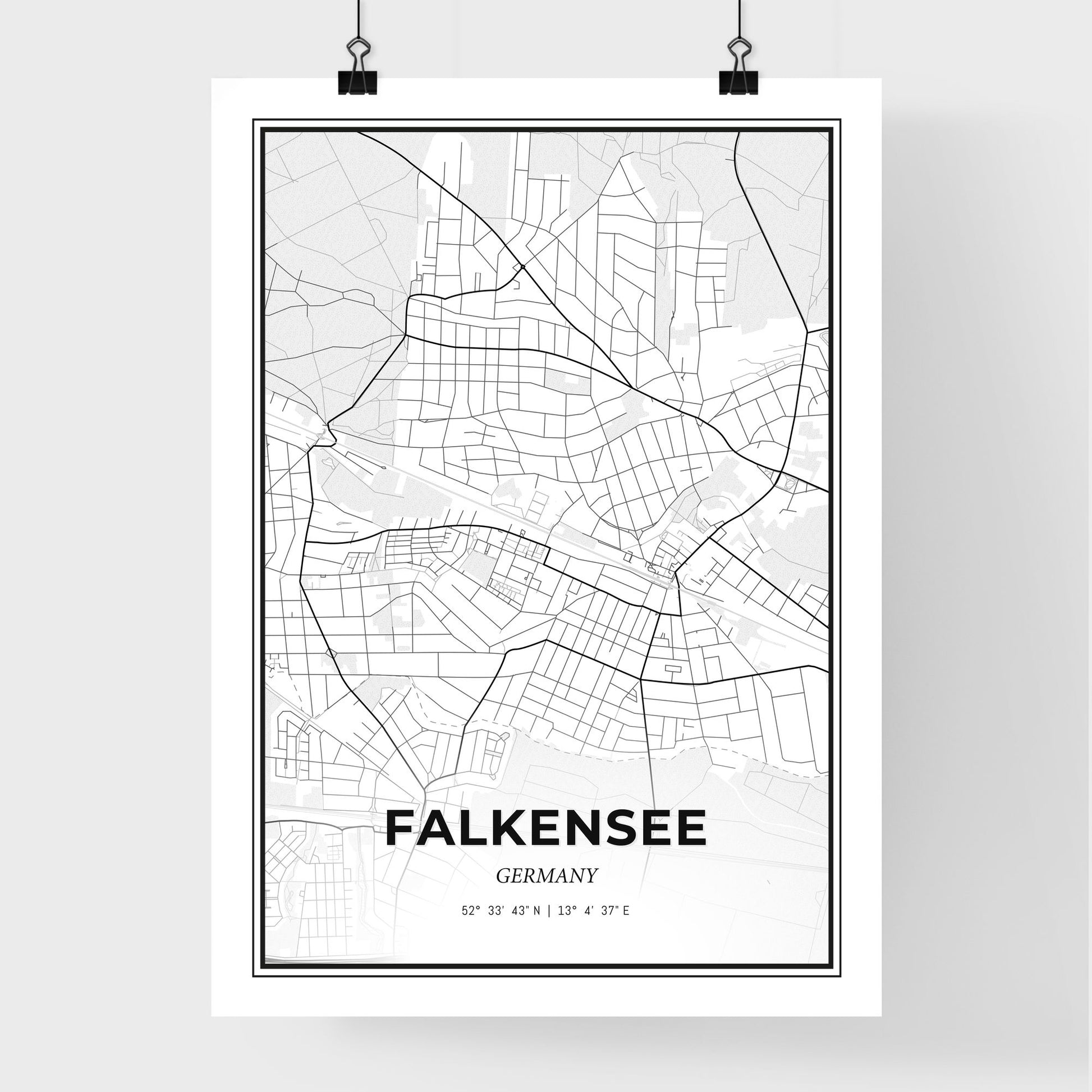 Falkensee Germany - Premium City Map Poster