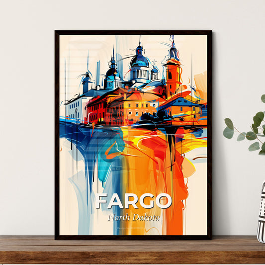 Vibrant Fargo, North Dakota - A Painting Of A City