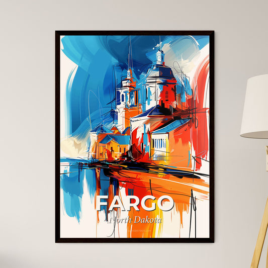 Vibrant Fargo, North Dakota - A Painting Of A Building