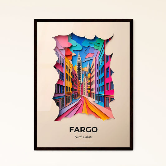 Vivid Fargo, North Dakota - a city street with a colorful city