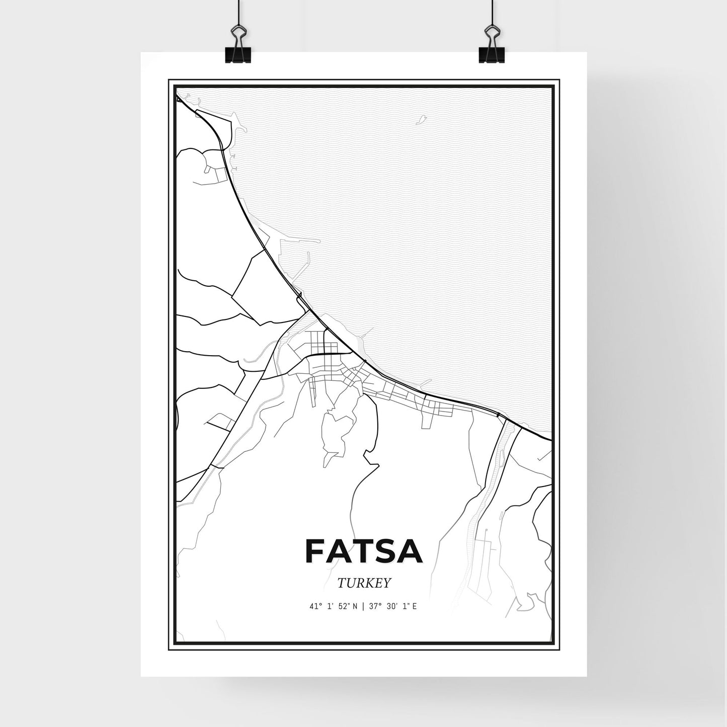 Fatsa Turkey - Premium City Map Poster
