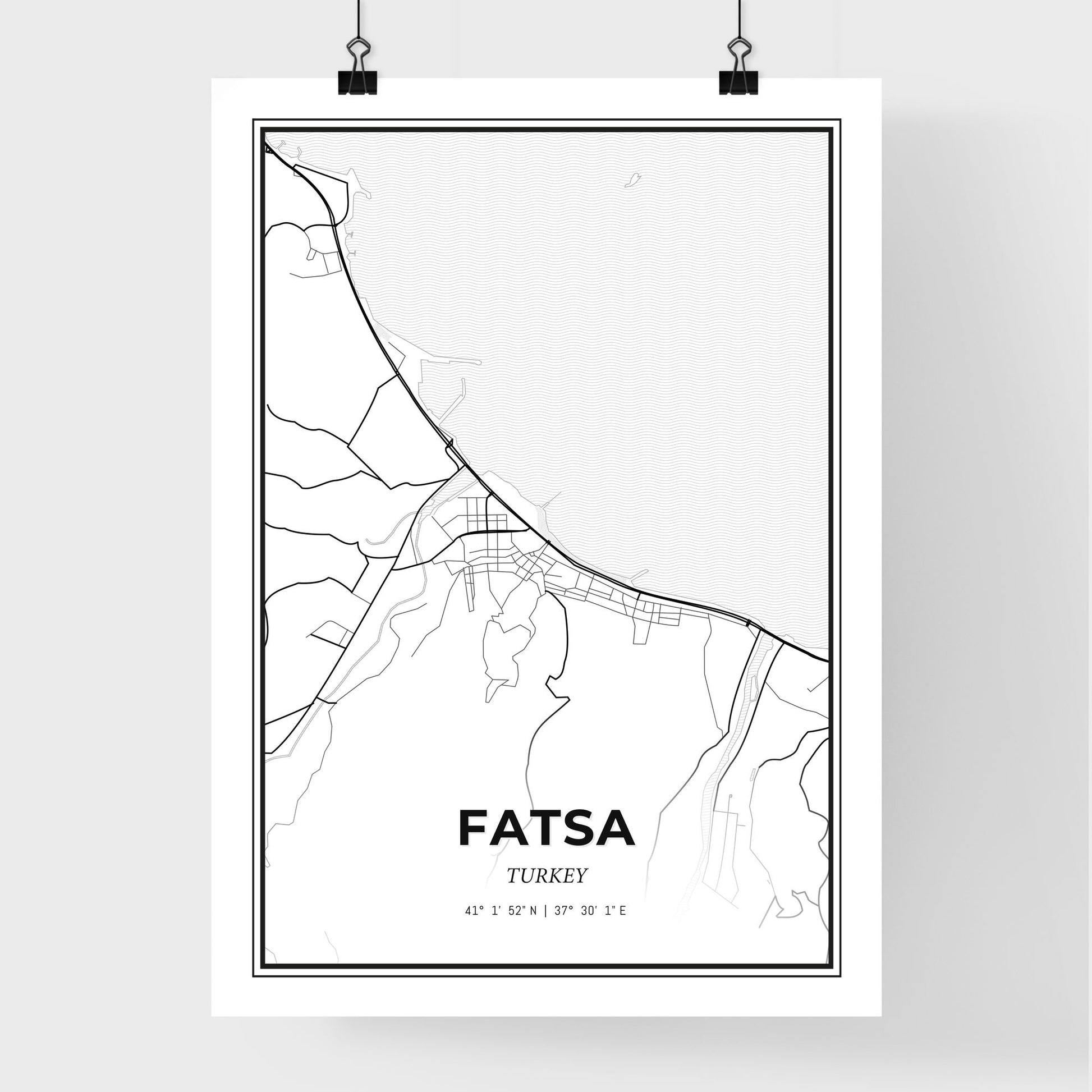 Fatsa Turkey - Premium City Map Poster