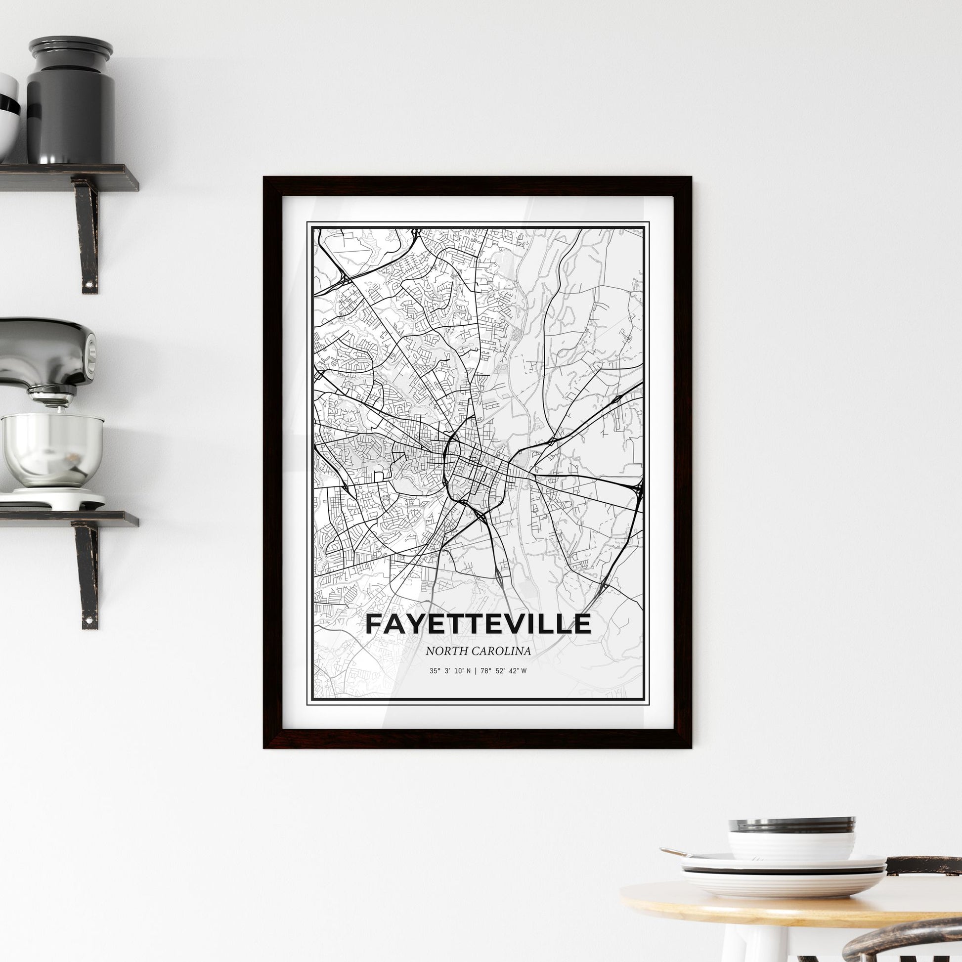 Fayetteville North Carolina - Minimal City Map