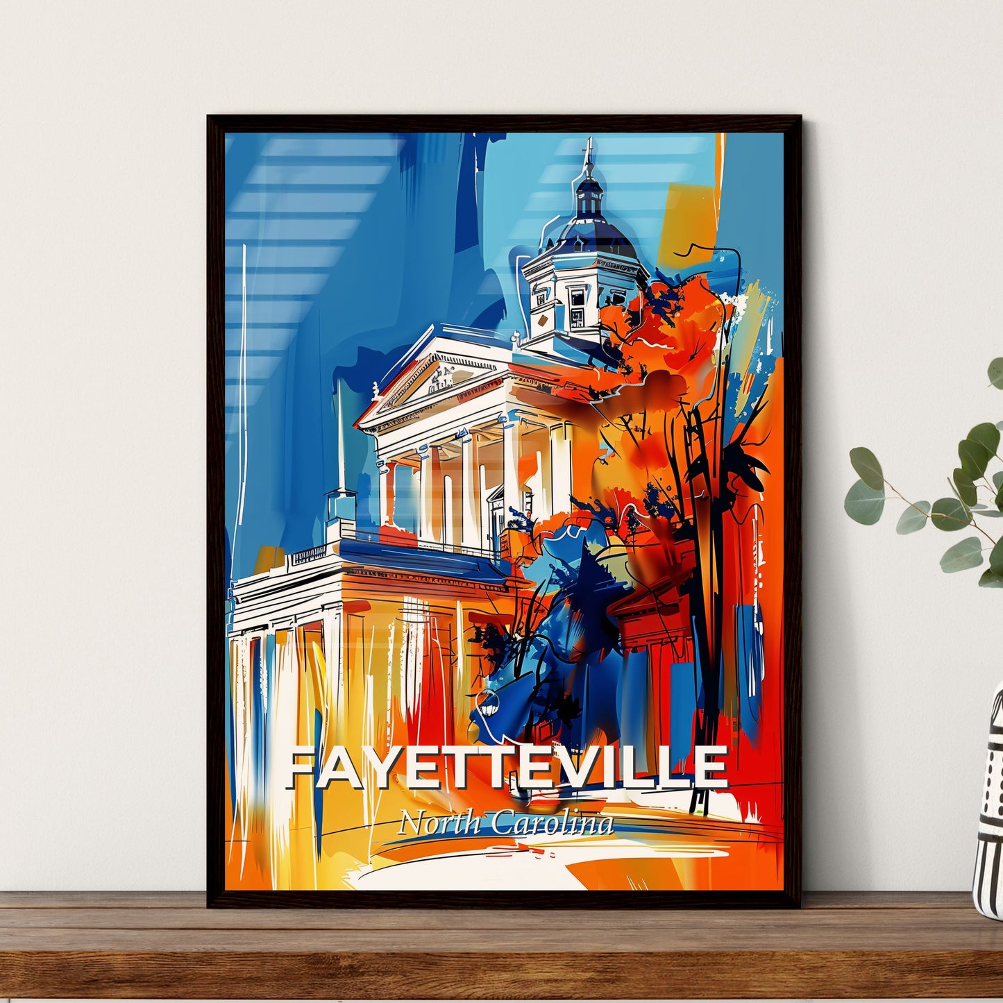 Vibrant Fayetteville, North Carolina - A Painting Of A Building