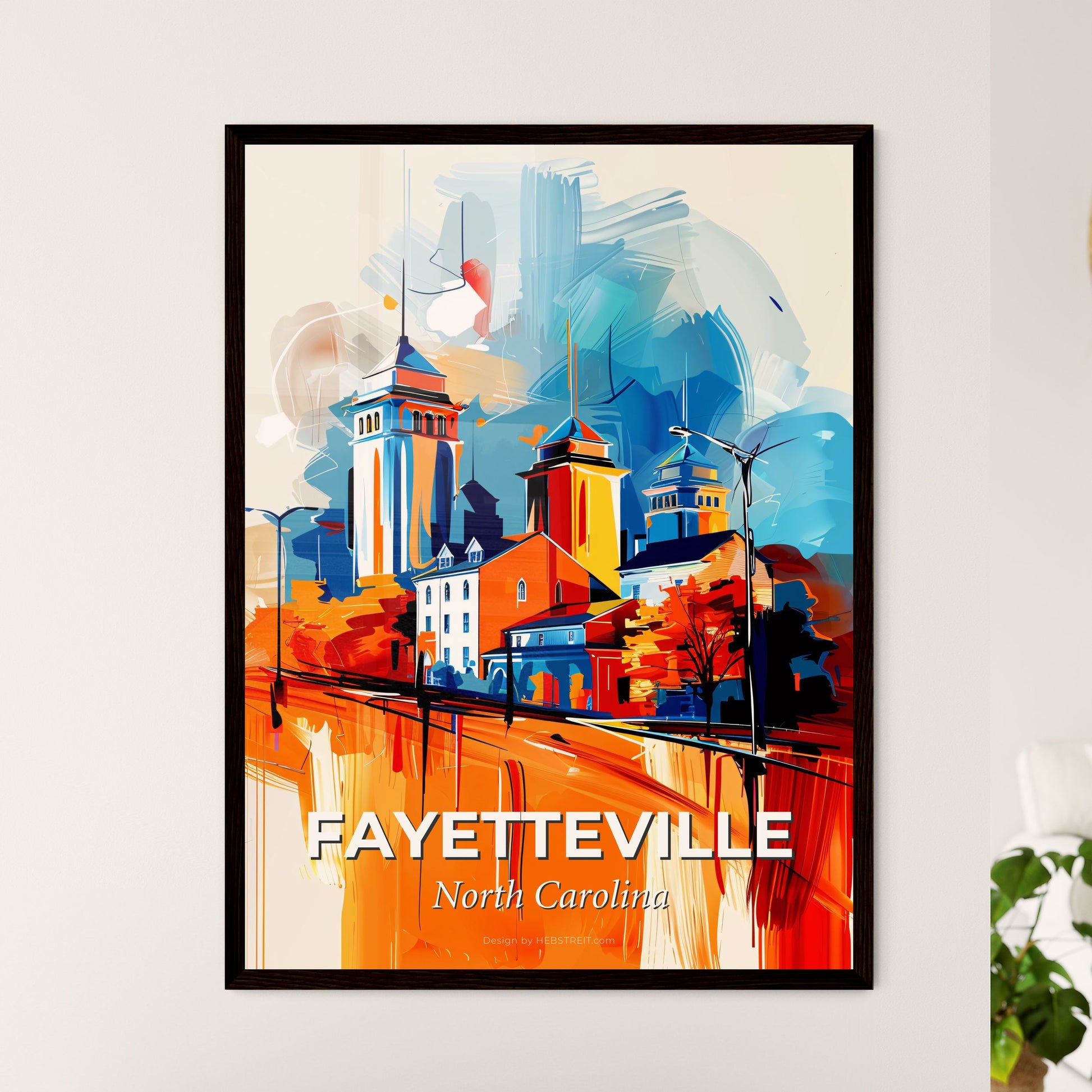 Vibrant Fayetteville, North Carolina - A Painting Of A City