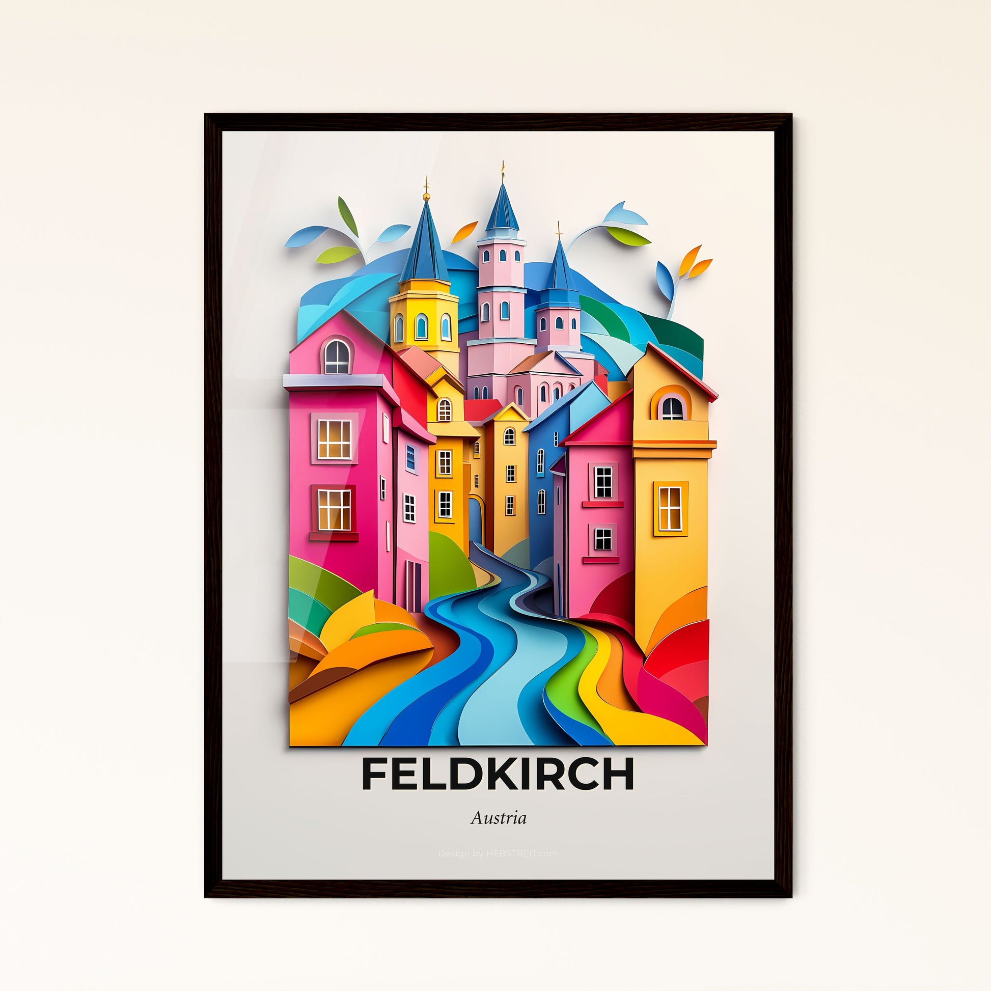 Vivid Feldkirch, Austria - a colorful city with a river running through it