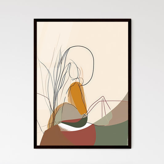 Vibrant Boho Gouache Poster - Framed Art Print