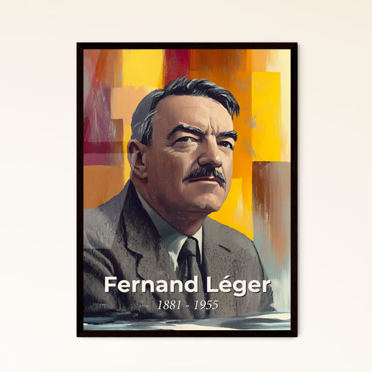 Portrait of Fernand Léger, 1881 - 1955. Impressionistic painting of a man in a suit.