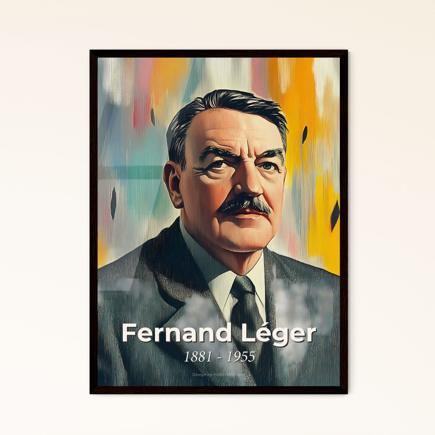 Portrait of Fernand Léger, 1881 - 1955. Impressionistic painting of a man in a suit.