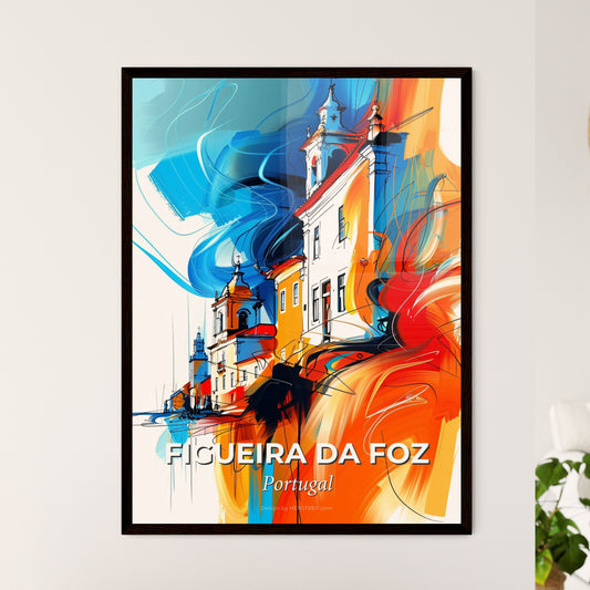 Vibrant Figueira Da Foz, Portugal - A Painting Of Buildings With Colorful Paint