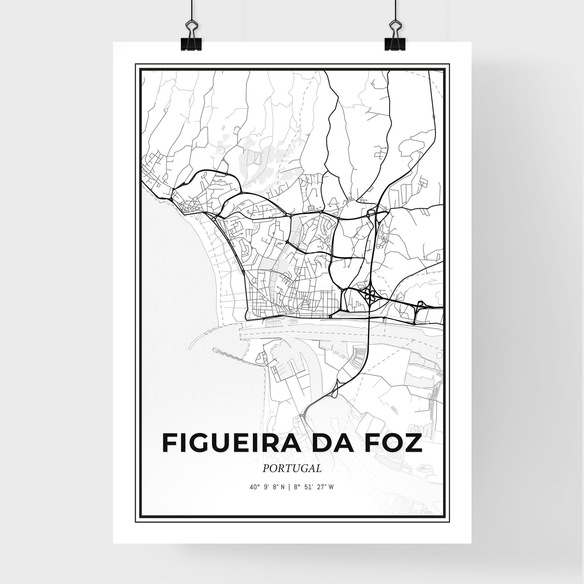 Figueira da Foz Portugal - Premium City Map Poster