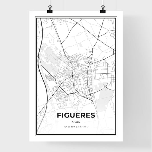 Figueres Spain - Premium City Map Poster