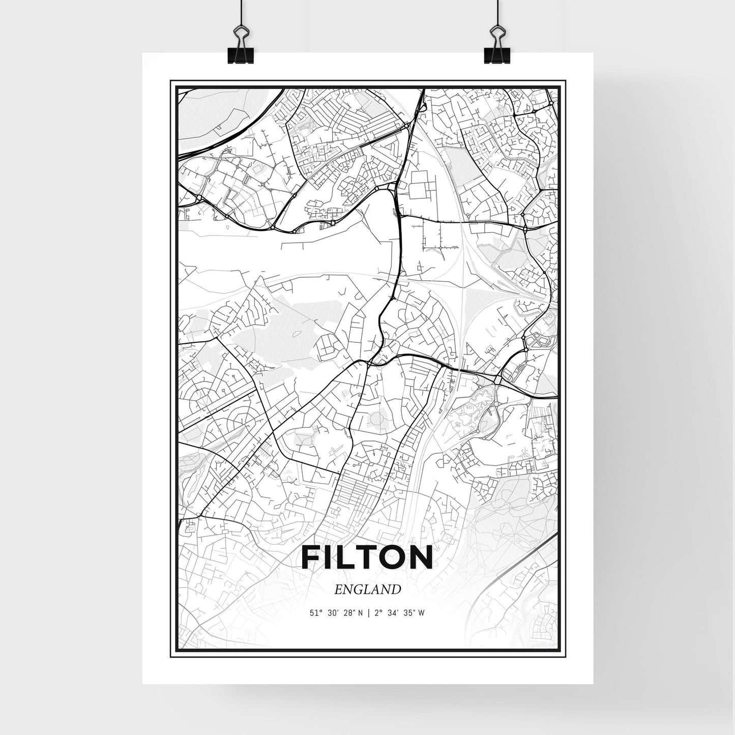 Filton England - Premium City Map Poster