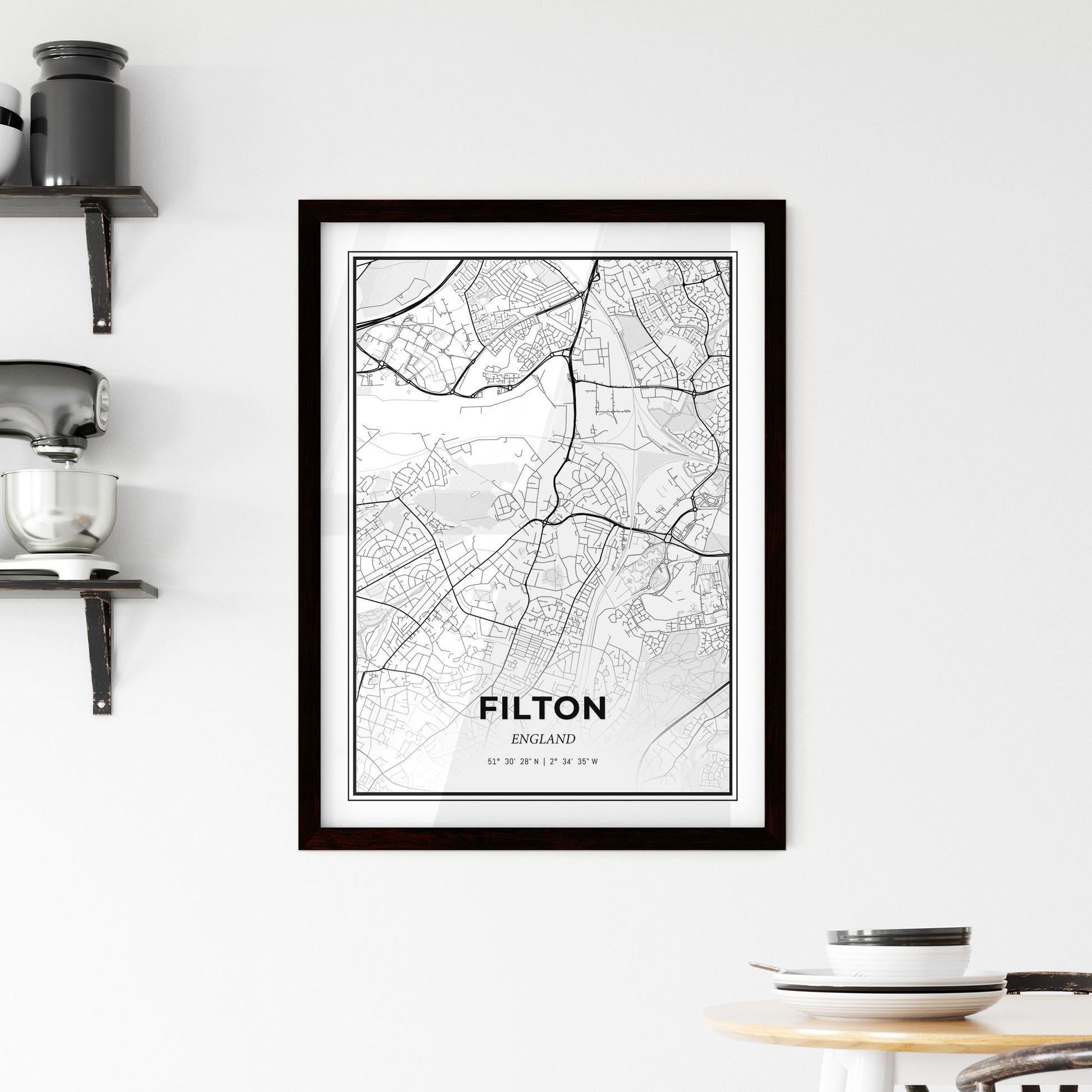 Filton England - Minimal City Map