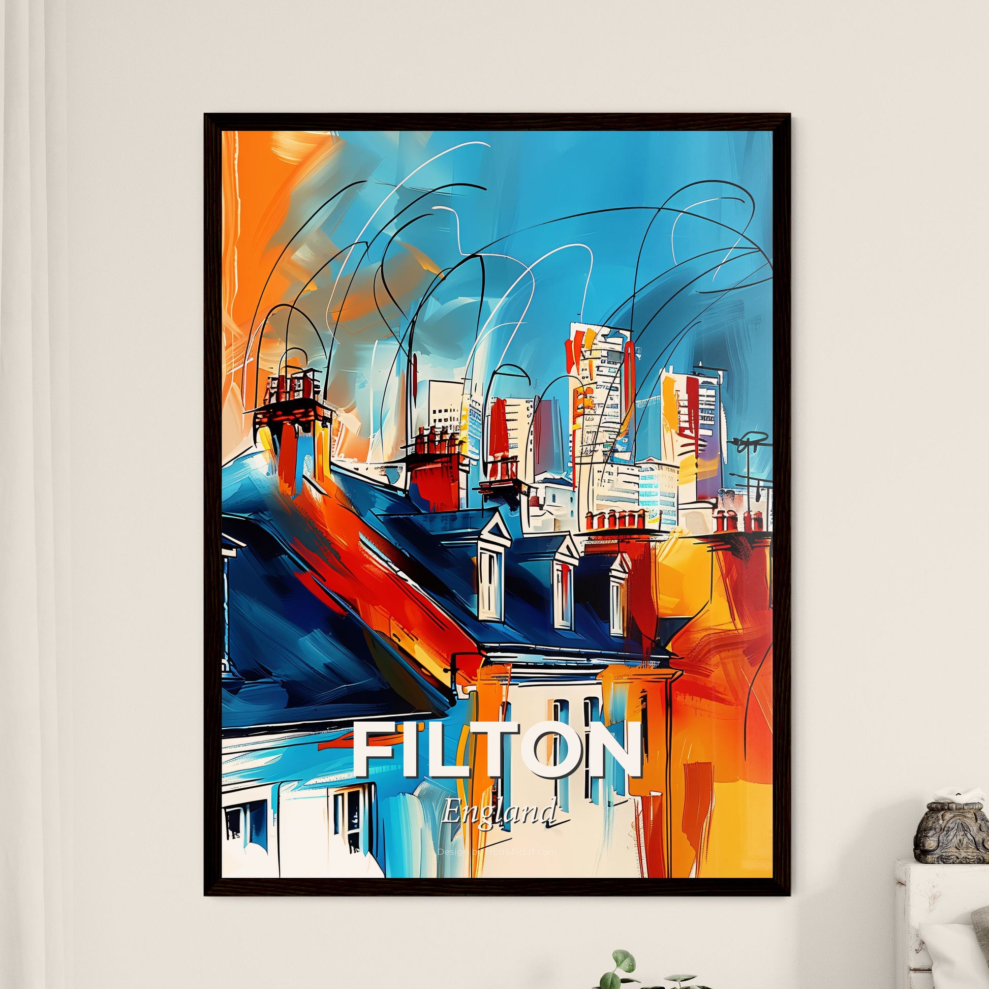 Vibrant Filton, England - A Painting Of A City