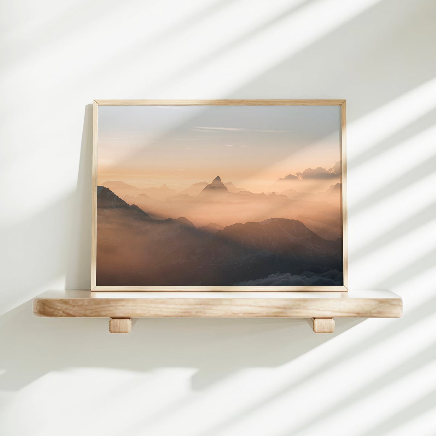 Golden Sunrise Over The Matterhorn | Mont Blanc Summit Photography Print