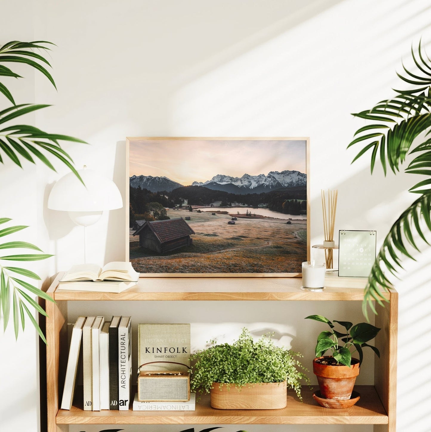 Geroldsee Wall Art – Bavarian Alps Landscape Print with Alpine Huts