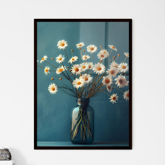 Modern Minimalist Line Art Floral Painting - Framed Art Print