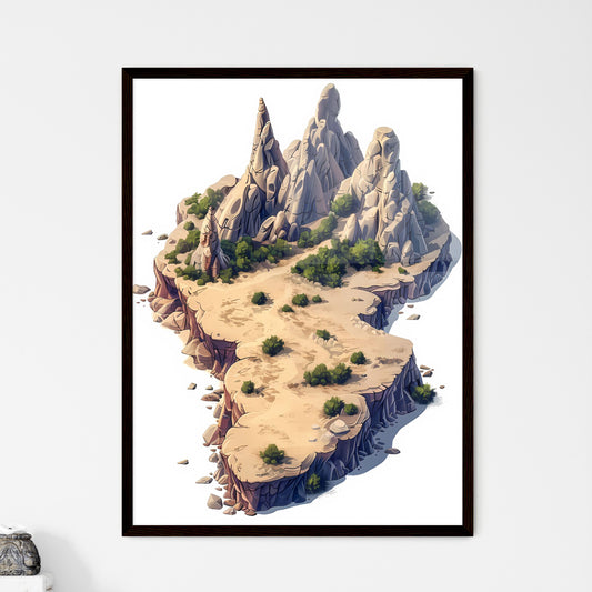 Artistic illustration of Cappadocia's fairy  - Framed Art Print
