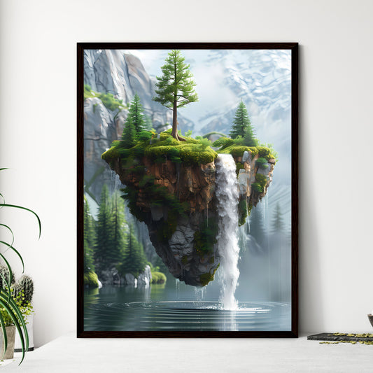 Atmospheric Fantasy Landscape - Framed Art Print