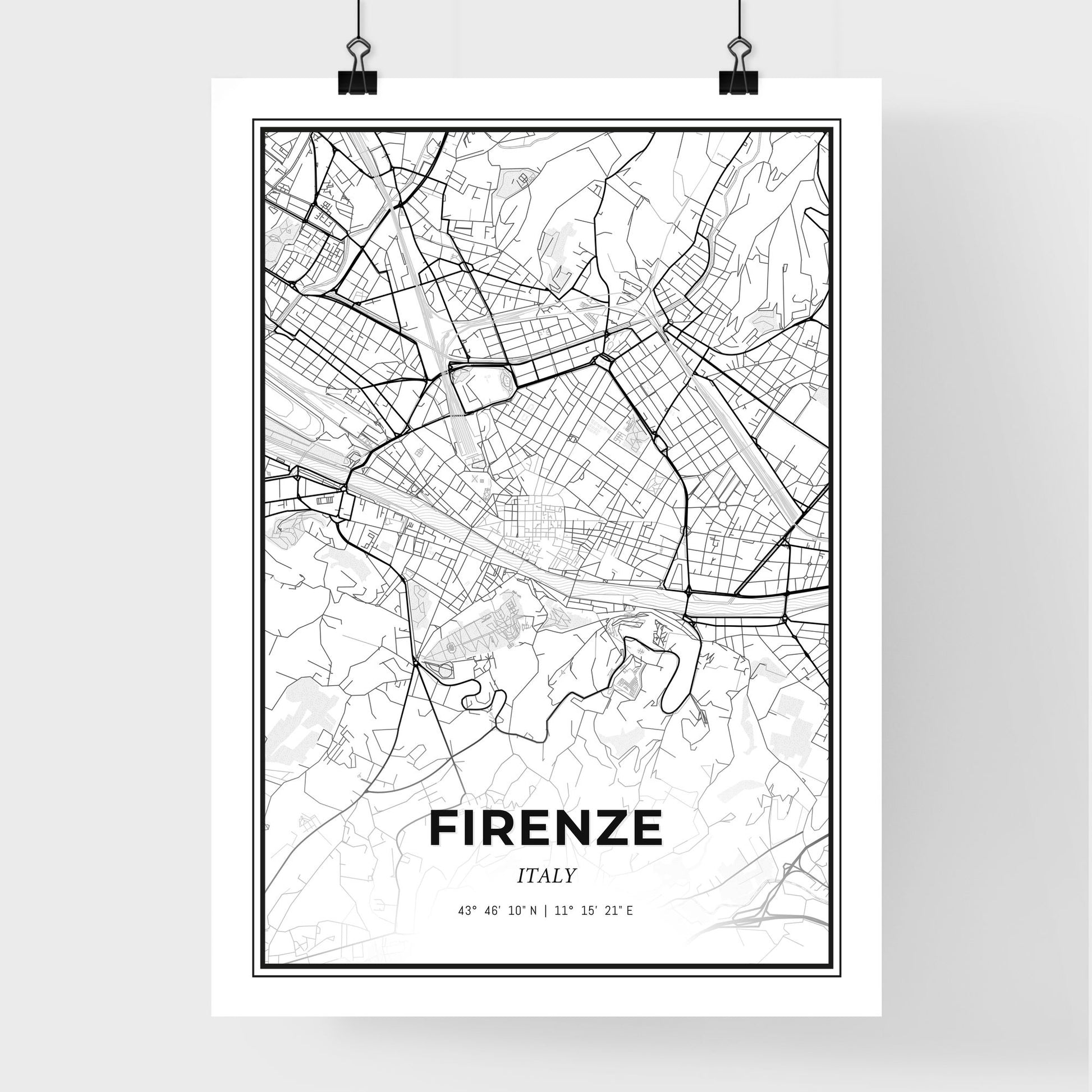 Florence Italy - Premium City Map Poster