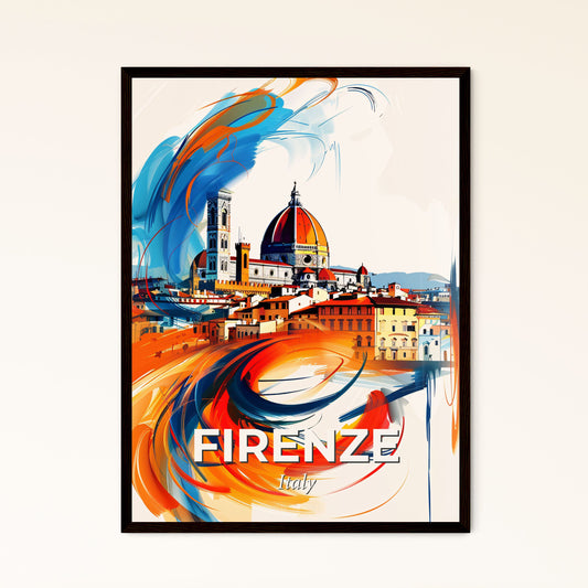 Vibrant Firenze , Italy - A Painting Of A City